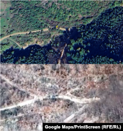 Lokacija na kojoj su snimljeni pripadnici srpske vojske: Snimak Google Maps pozicije i printscreen svimka koji je 21. marta objavio kosovski premijer Aljbin Kurti
