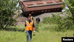 Последствия инцидента на железной дороге в Крыму, 18 мая 2023 года