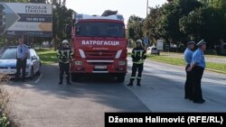 Vatrogasci i policija na ulicama Istočnog Sarajeva