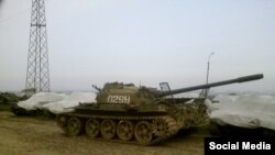Танк -55 на одном из полигонов хранения в России, примерно 2010-2011 годы