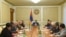 Nagorno-Karabakh - President Arayik Harutiunian chairs a meeting in Stepanakert, March 27, 2023..