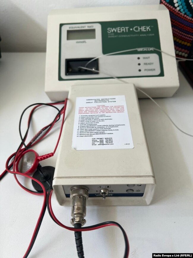 Chlorine Testgerät in Schweiß
