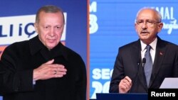 Regimul lui Erdoğan (stânga) ar putea fi dărâmat, după douăzeci de ani, de către opozantul Kılıçdaroğlu.