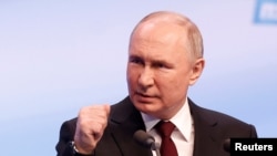 Vlagyimir Putyin beszéde az urnazárást követően, 2024. március 17-én Moszkvában