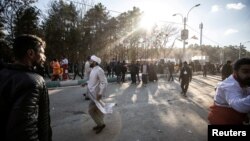 نمایی از محل وقوع یکی از انفجارها در کرمان