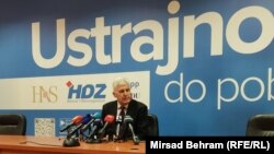 Dragan Čović, predsjednik HDZ-a BiH, na koferenciji za medije u Mostaru, 19. 1. 2024.