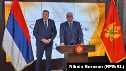 Milorad Dodik (lijevo) i Andrija Mandić, 27. februar 2024.