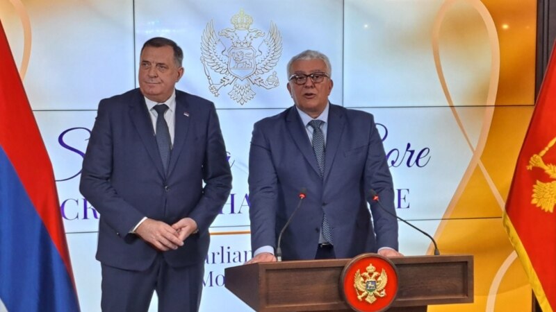 Crnogorska opozicija traži smjenu šefa Skupštine zbog prijema Milorada Dodika