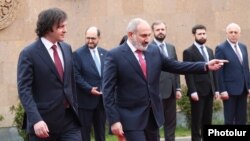 Armenia - Armenian Prime Minister Nikol Pashinian meets his Georgian counterpart Irakli Kobakhidze, Yerevan, March 25, 2024.