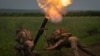 Ukrainian soldiers fire toward Russian position on the front line in Zaporizhzhya region of Ukraine on June 24.