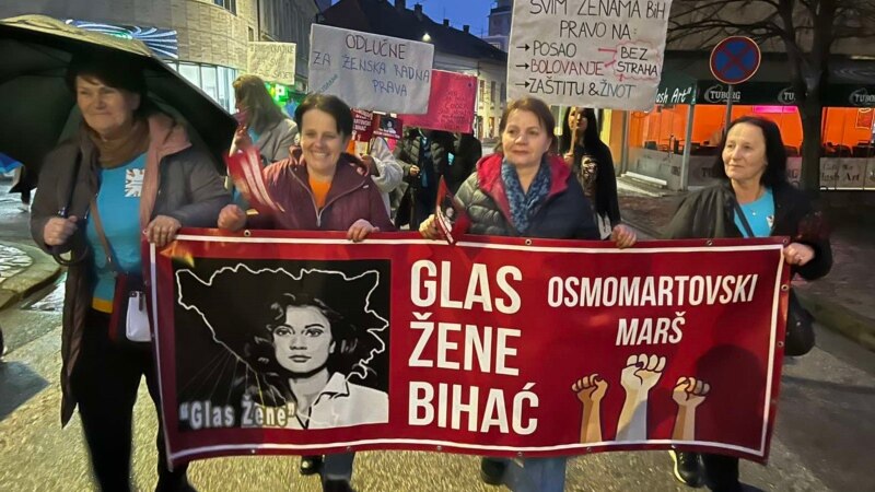 Osmomartovski marš žena u Bihaću