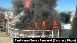 North Macedonia - Fire in "Univerzala sala"