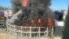 Пожарът е овладян, изгоря част от покривната конструкция на Универсалната зала, 9 април 2024 г. 