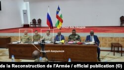 Российская делегация на встрече с чиновниками Министерства обороны Центральноафриканской Республики. 1 сентября 2023 года