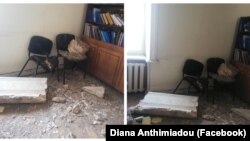 ჩამონგრეული ჭერის ფოტოები ფეისბუკზე ინსტიტუტის თანამშრომელმა, დიანა ამფიმიადმა გაავრცელა 