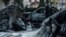 Уничтоженные в результате ударов беспилотников с российской стороны гражданские автомобили в Одессе, 17 января 2024 года