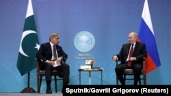 دیدار سران روسیه و پاکستان در حاشیه اجلاس شانگهای