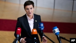 Premijerka Srbije Ana Brnabić na samitu EU-Zapadni Balkan u Briselu, 13. decembra 2023.