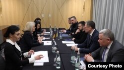 Bilateralni susret predsjedavajuće Vijeća ministara BiH Borjane Krišto s predsjednikom Ukrajine Volodimirom Zelenskim u Tirani 28. februara 2024.
