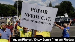 Protestul profesorilor din București.