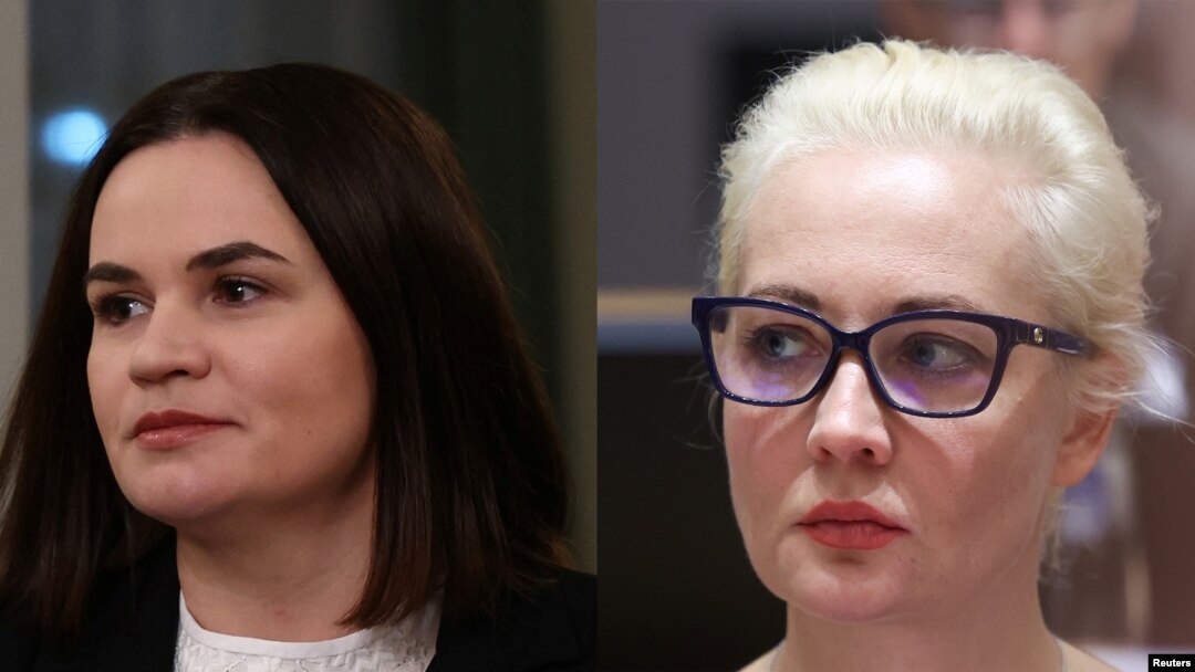 Ціханоўская і Навальная. Каляж 