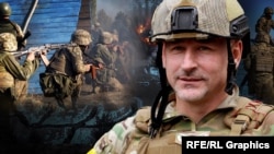 Фотоколаж зі світлиною командувача підготовки Командування Сухопутних військ ЗСУ Віктора Ніколюка