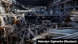 Ռուսական ուժերի կողմից հրթիռակոծության հետևանքով ավերված էլեկտրակայան Ուկրաինայում, արխիվ
