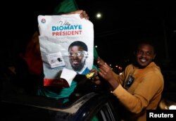 Podrška novoizabranom senegalskom predsjedniku Fajeu i slavlje nakon objave početnih rezultata u Dakaru, 24. mart 2024.