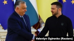 Віктор Орбан і Володимир Зеленський у Києві, 2 липня 2024 року