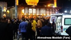 The aftermath of the attack on the Shah Cheragh shrine in Shiraz on August 13. 