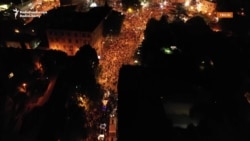 Drone Footage Shows Georgian Protesters Continuing Marches After Adoption Of 'Foreign Agent' Bill