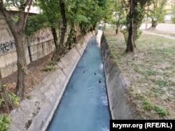 Река Славянка в Симферополе. Крым, 10 июля 2024 года