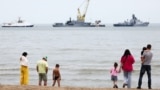 Moscow naval ships lie moored off the Caspian Sea port of Kaspiisk in Russia's Daghestan. (file photo)