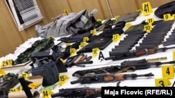 Kosovar police seized a cache of weapons in the north of the country.