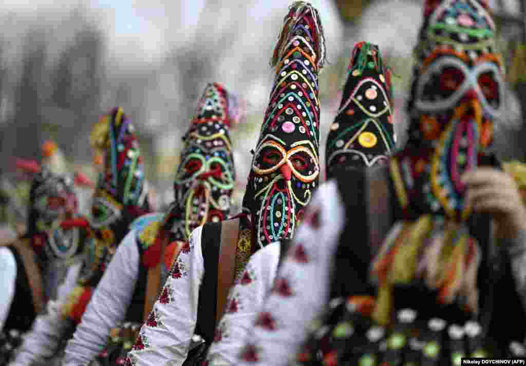 Bulgarian &quot;Kukeri&quot; dancers participate in the International Festival of Masquerade Games in Pernik, near Sofia.