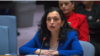 Kosovar President Vjosa Osmani speaks at a UN Security Council meeting in New York on April 22. 