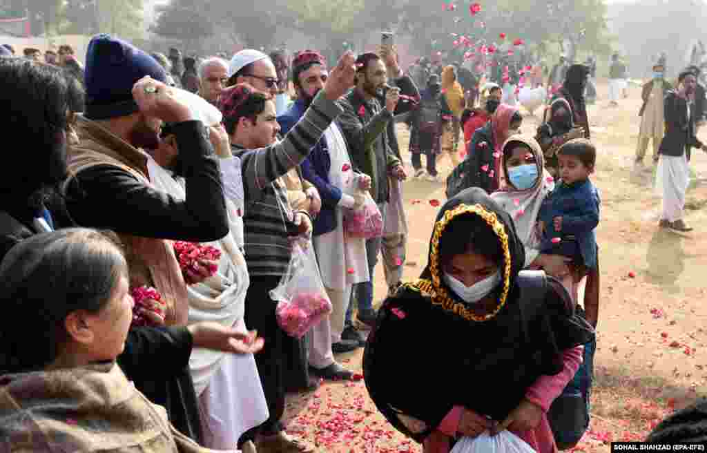 Families of missing persons who have been protesting against enforced disappearances leave after calling off a sit-in protest in Islamabad on January 24.