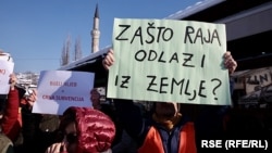  Protest zbog subvencija za kupovinu stana u Kantonu Sarajevo, Sarajevo, 21. januar 2024.