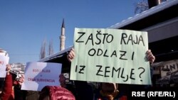 Protest zbog subvencija za kupovinu stana u Kantonu Sarajevo, Sarajevo, 21. januar 2024.