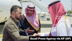 Президент Украины Владимир Зеленский во время визита в Саудовскую Аравию. Джидда, 19 мая 2023 года