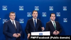 Eugen Tomac (s), Cătălin Drulă (c), Leonard Orban (d), au anunțat programul electoral al Alianței Dreptei pentru alegerile europarlamentare.