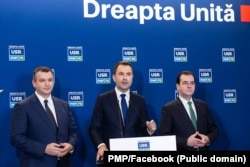 Eugen Tomac (s), Cătălin Drulă (c), Leonard Orban (d), au anunțat candidații Alianței Dreptei pentru alegerile europarlamentare și susținerea lui Nicușor Dan pentru o candidatură la primăria generală.