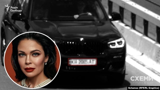 На фото з системи фіксації штрафів МВС можна побачити жінку, схожу на дружину Кириленка Аллу, за кермом BMW X3 2020 року