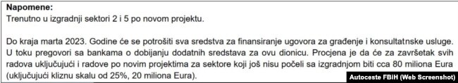 Izvještaj Autocesta FBiH o realizaciji projekta: Izgradnja autoceste na Koridoru Vc u Federaciji BiH, zaključno sa 31.martom .2023.