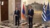 Greece - Greek Prime Minister Kyriakos Mitsotakis and his Armenian counterpart Nikol Pashinian speak after talks in Athens, February 27, 2024.