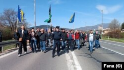 Rudari u pratnji policije na magistralnom putu M17, 31. marta 2023.