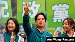 Lai Ching-te na predizbornom mitingu u gradu Tajpeju, Tajvan, 3. januara 2024.