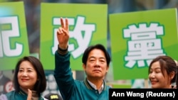 Lai Čing-te, potpredsednik Tajvana i predsednički kandidat vladajuće Demokratske progresivne partije (DPP) na predizbornom mitingu u gradu Tajpeju, Tajvan, 3. januara 2024.