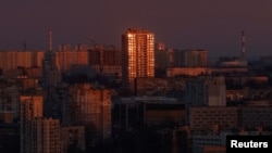 Восход солнца в Киеве, март 2024 года
