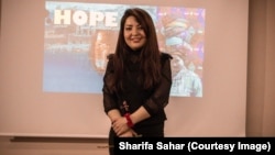 شریفه سحر بانو فعال افغان در سویدن 